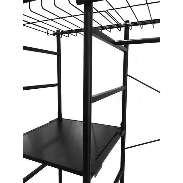 Černá kovová šatní skříň 120x182 cm Storn - Kave Home-image-3