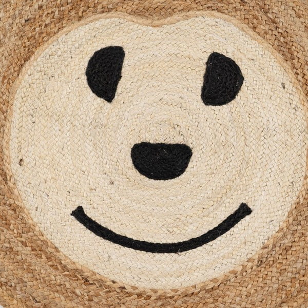 Jutový dětský koberec v přírodní barvě ø 100 cm Chiquillo – Ixia-image-1