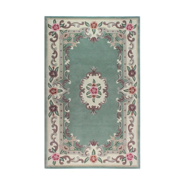 Zelený vlněný koberec Flair Rugs Aubusson, 75 x 150 cm