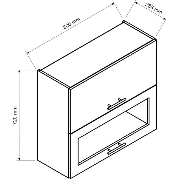 Horní kuchyňská skříňka (šířka 80 cm) Kole – STOLKAR-image-2