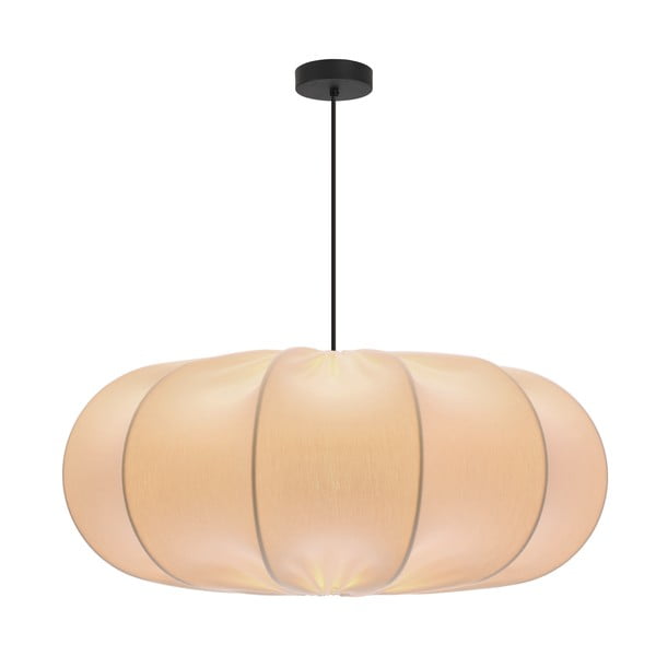 Bílé závěsné svítidlo s textilním stínidlem ø 52 cm Cafee – Candellux Lighting-image-1