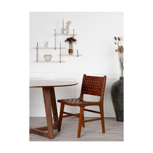 Hnědé jídelní židle z teakového dřeva v sadě 2 ks Perugia – House Nordic-image-1