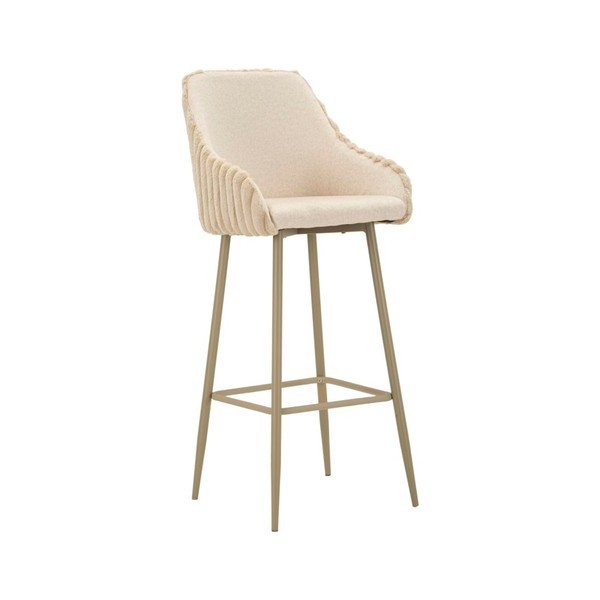 Krémové čalouněné barové židle v sadě 2 ks s područkami (výška sedáku 78 cm) Alaska – Mauro Ferretti
