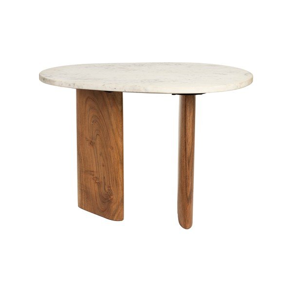 Odkládací stolek s mramorovou deskou  37x56 cm Tanda – White Label