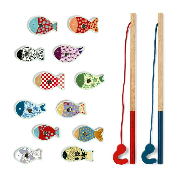 Dětská dřevěná hra s magnetickými rybkami Djeco-image-1