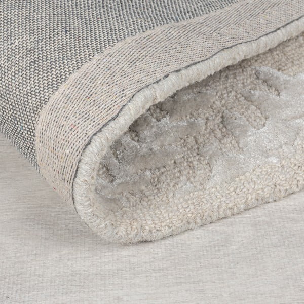 Šedobéžový ručně tkaný koberec s příměsí vlny 200x290 cm Sloane – Flair Rugs-image-3