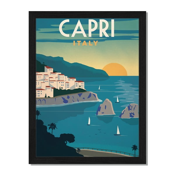 Obraz v rámu Liv Corday Provence Capri Town, 30 x 40 cm