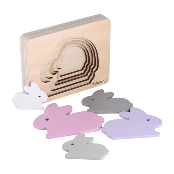 Dřevěné vkládací puzzle Rabbit – Kindsgut-image-3