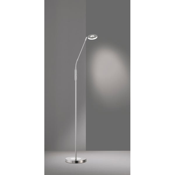 LED stmívatelná stojací lampa ve stříbrné barvě (výška 150 cm) Dent – Fischer & Honsel-image-1