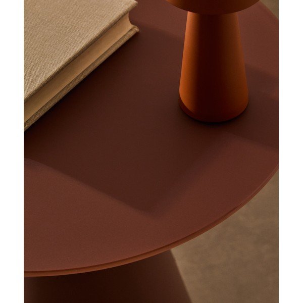 Kulatý odkládací stolek se skleněnou deskou ø 50 cm Wilshire – Kave Home-image-2