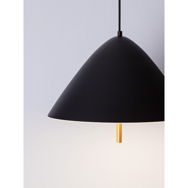 Matně černé kovové LED závěsné svítidlo s kovovým stínidlem ø 40 cm Oros – Nova Luce-image-2