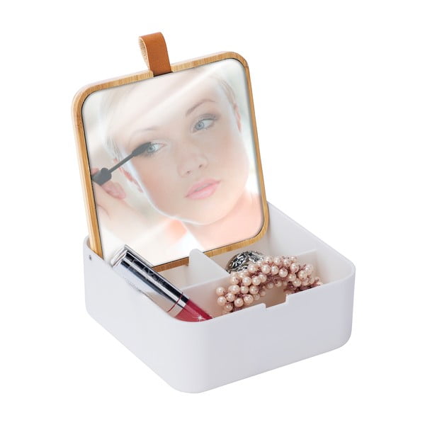 Bílý organizér se zrcadlem Wenko Bovisa-image-3