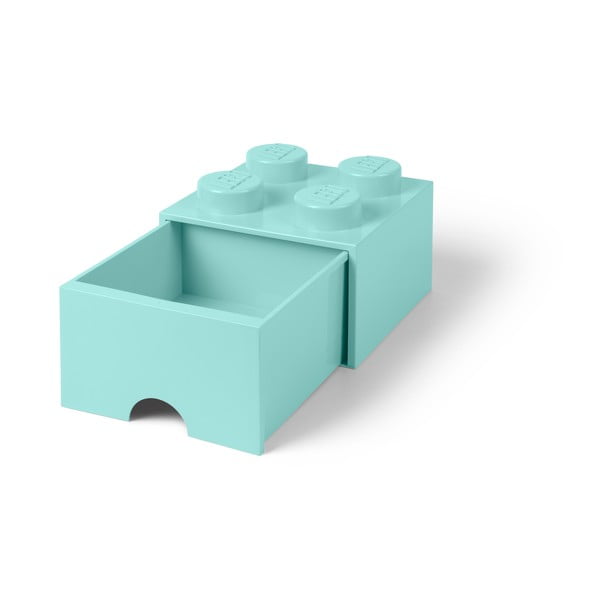 Světle modrý úložný box čtverec LEGO®-image-4