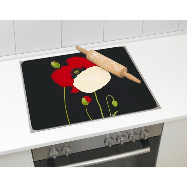 Kryt na zeď u sporáku z tvrzeného skla 50x56 cm Poppy – Maximex-image-2