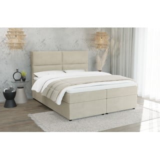 Béžová boxspring postel s úložným prostorem 160x200 cm Rico – Ropez