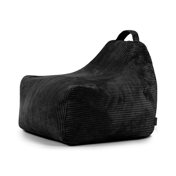 Černý manšestrový dětský sedací vak Game Amuse – SLOWDOWN