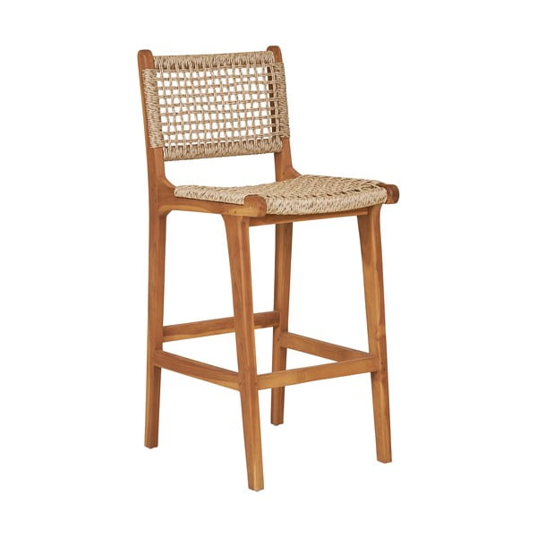 Barová židle z teakového dřeva v přírodní barvě (výška sedáku 60 cm) Derby – House Nordic