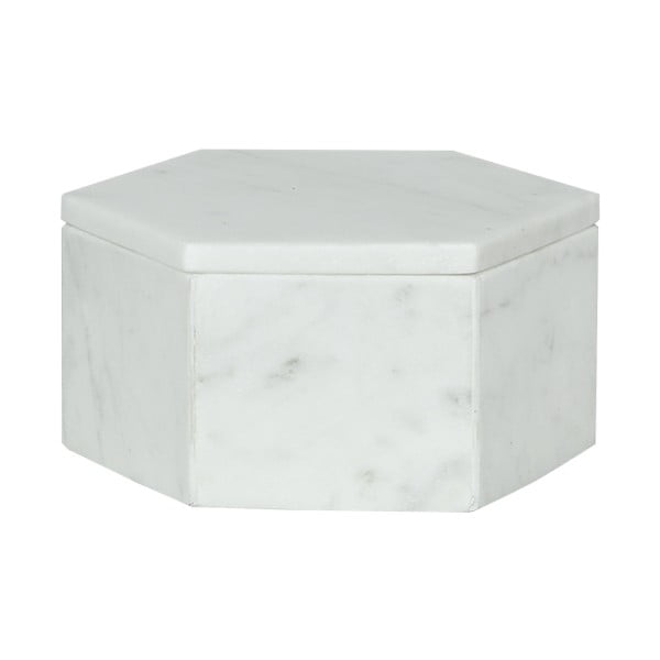 Mramorový box Signe White 15 cm