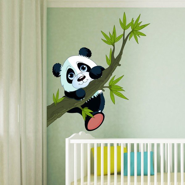 Nástěnná dětská samolepka Ambiance Panda On Branches-image-2