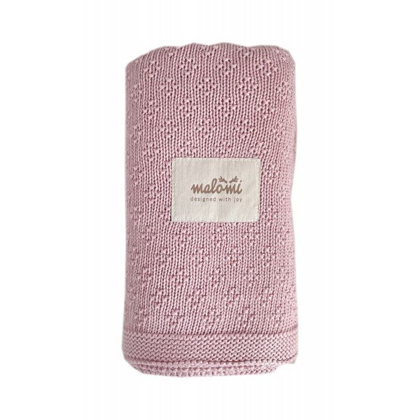 Růžová bambusová dětská deka 80x100 cm – Malomi Kids-image-1