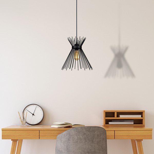 Černé kovové závěsné svítidlo Izmir – Squid Lighting-image-3