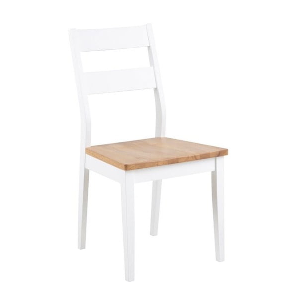 Hnědo-bílá jídelní židle z kaučukového a dubového dřeva Actona Derri