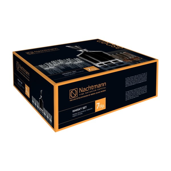 Set karafy a 6 sklenic na whisky z křišťálového skla Nachtmann Aspen Whisky Set-image-4