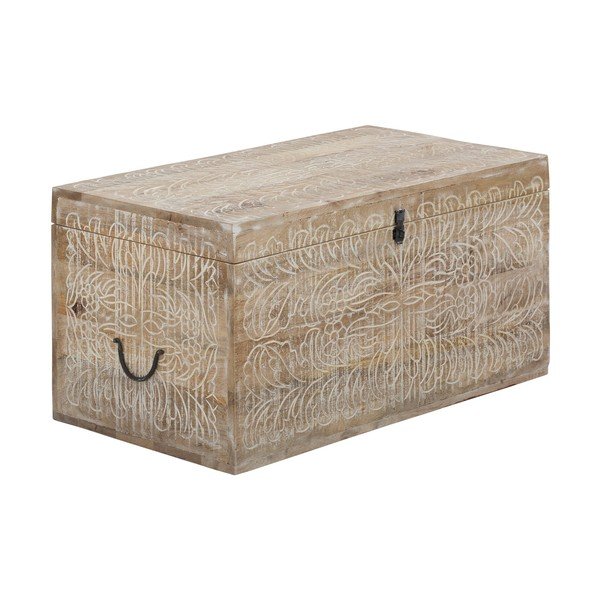 Truhla z mangového dřeva v přírodní barvě 45x50 cm Malati – Støraa-image-2