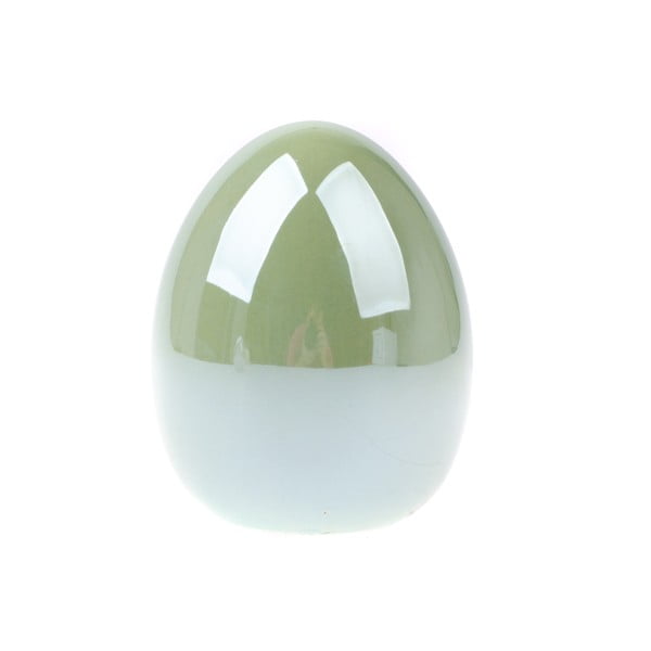 Zelená keramická dekorace Dakls Easter Egg, výška 10,3 cm