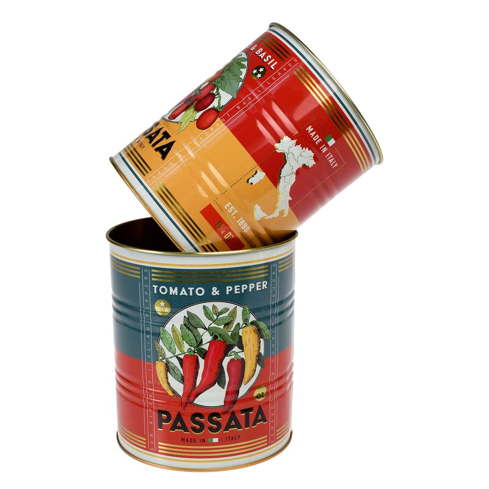 Dekorativní cínové úložné boxy v sadě 2 ks ø 11x13 cm Passata – Rex London
