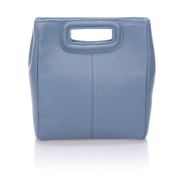 Světle modrá kožená kabelka Markese Cara