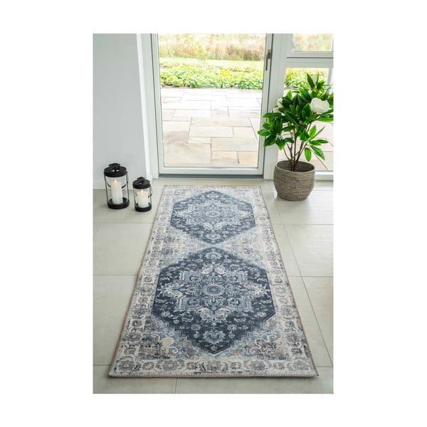 Modrý koberec běhoun 200x80 cm Havana - House Nordic-image-3