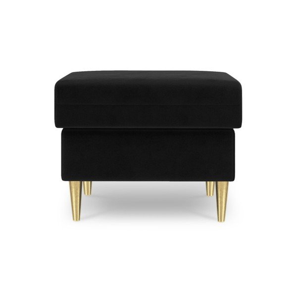 Černý puf Mazzini Sofas Muguet, 60 x 45 cm-image-2