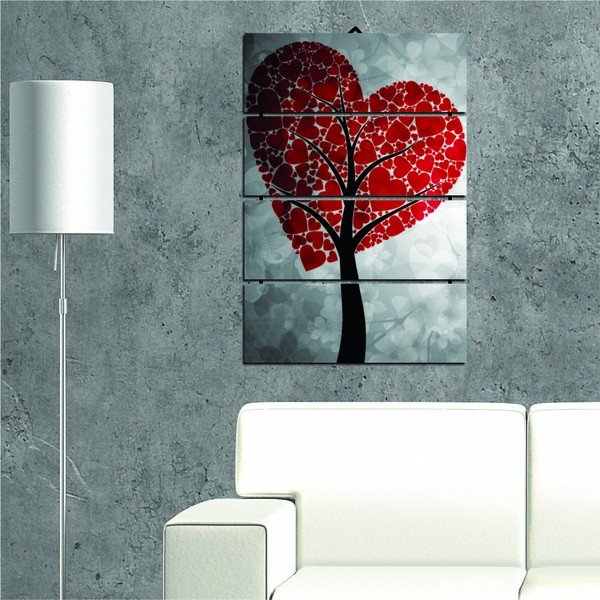 Vícedílný obraz Heart Tree, 34 x 55 cm