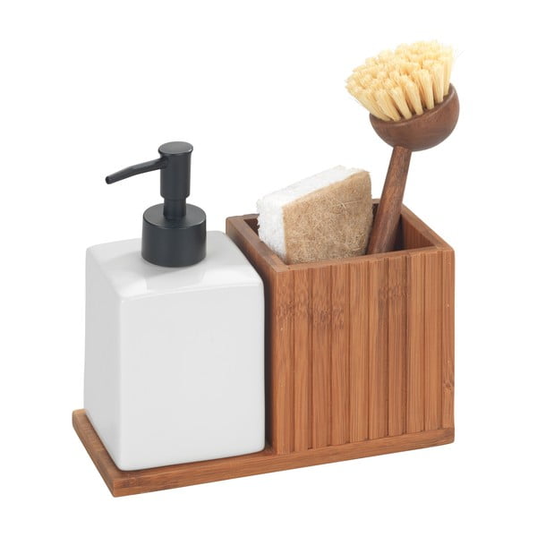 Bambusový stojan na mycí prostředky v přírodní barvě Mera – Wenko-image-4