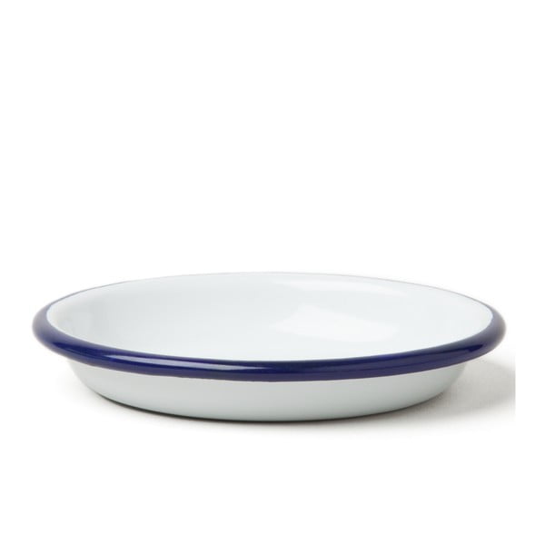 Malý servírovací smaltovaný talíř s modrým okrajem Falcon Enamelware, Ø 10 cm