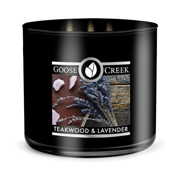 Pánská vonná svíčka v dóze Goose Creek Teakwood & Lavender, 35 hodin hoření