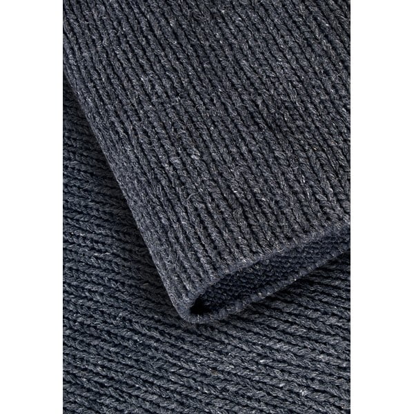 Tmavě šedý ručně tkaný vlněný běhoun 80x200 cm Francois – Villeroy&Boch-image-3