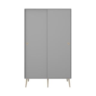 Šedá šatní skříň s posuvnými dveřmi 113x190 cm Softline - Tvilum