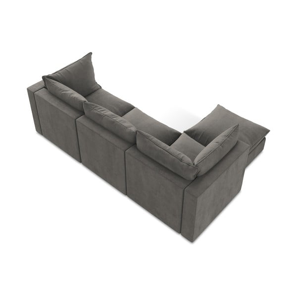 Tmavě šedá rohová pohovka (levý roh/s lenoškou) Manao – Makamii-image-3