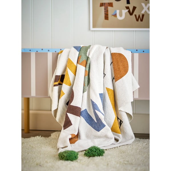 Dětská deka z recyklované bavlny 130x160 cm Memmo – Bloomingville Mini-image-2