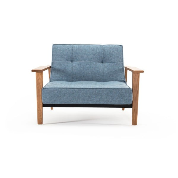 Světle modré rozkládací křeslo Innovation Splitback Frej Mixed Dance Light Blue-image-3