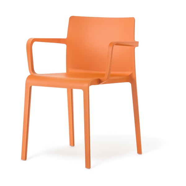Oranžová židle s područkou Pedrali Volt
