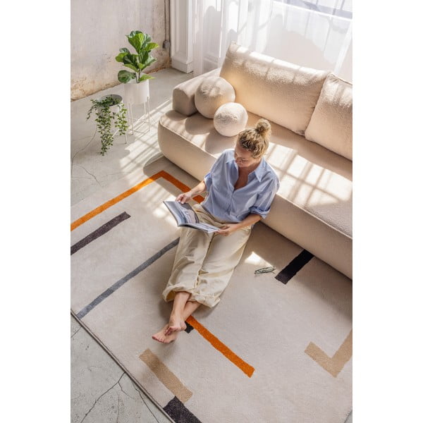 Oranžový/krémový koberec 160x230 cm Linea – Universal-image-3