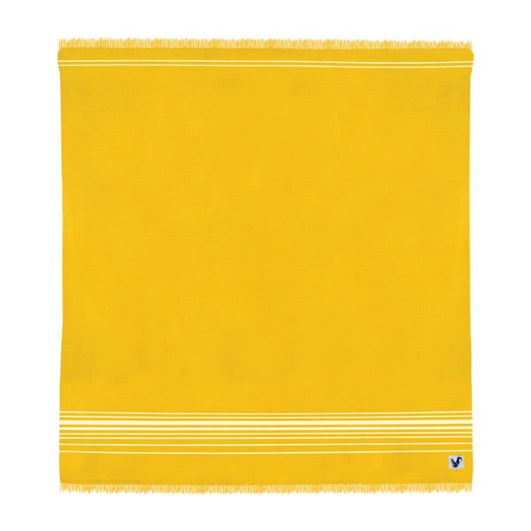 Žlutá osuška Origama Flat Seat, 200 x 200 cm
