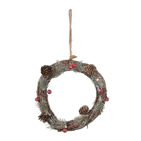 Závěsný věnec Clayre & Eef Christmas Spirit Wreath, Ø 18 cm