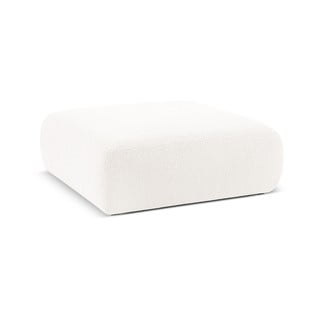 Bílý taburet z textilie bouclé Molino – Micadoni Home