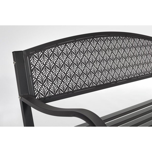 Antracitová kovová zahradní lavice Lizette – Bizzotto-image-3