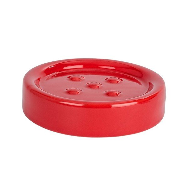 Červená podložka pod mýdlo Wenko Polaris Red