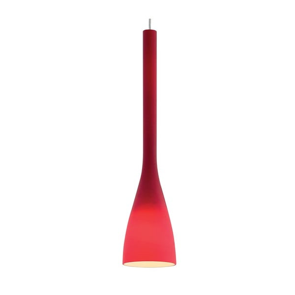 Červené závěsné svítidlo Evergreen Lights Red Flute, 65 cm